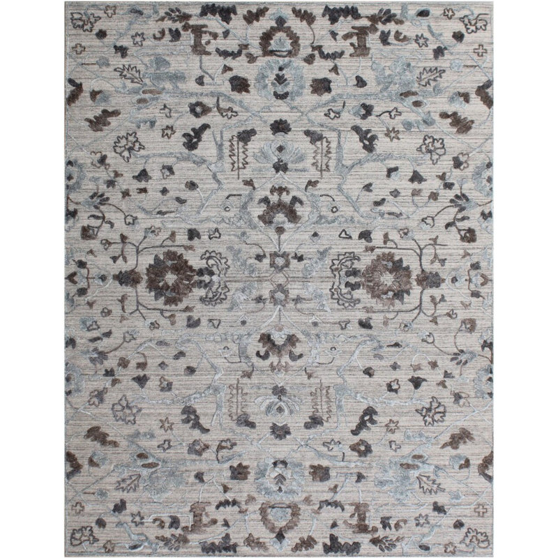 Contemporary One-of-a-Kind Rectangle 8'10" X 12 Hand Knotted Area Rug