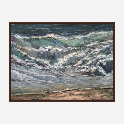 Ocean's Edge By John Beard - Gallery Wrapped Canvas Print Print by John Beard