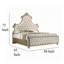 Lit oriental avec DEL, velours beige-2115112979
