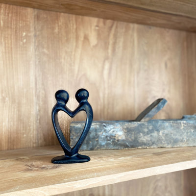 Sculpture coeur fabriqué main saponite lovers Reagle