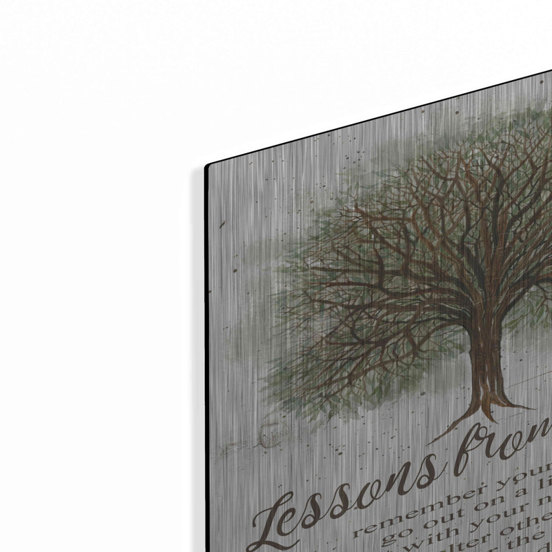 «Lessons From a Tree» par Cindy Jacobs, art mural en métal, H 12 po x l 12 po