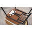 Chaise d'appoint moderne en lin avec dossier en rotin Sirine-838035681