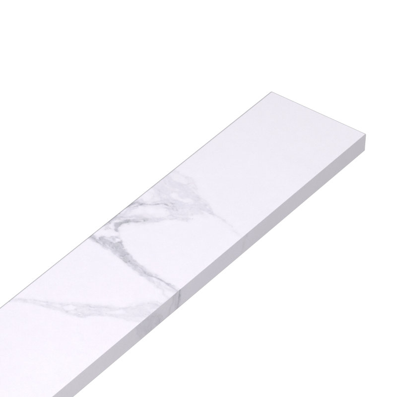 Éclaboussure latérale en pierre de quartz 21,25 po pour comptoir de meuble-lavabo blanc