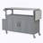 Foldable Outdoor Kitchen Island Patio Mobile Kitchen Cart Portable Outdoor Cooking Island with Lockable Wheels-832678769