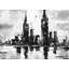Paysage urbain urbain mono - imprimé mat noir encadré-1758946576-1758946574