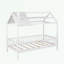 Lit simple en bois avec clôture-1281897302