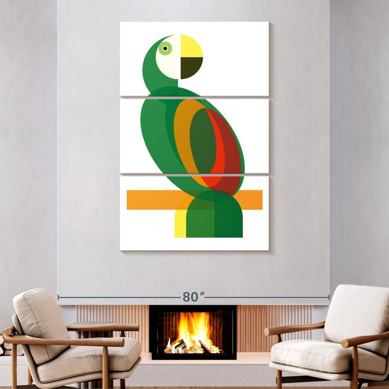 Ashelle Geometric Parrot, 74" H x 48" W