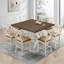 Ensemble de table de salle à manger extensible à hauteur de comptoir 9 pièces Kingston avec chaises en X rembourrées-133656861