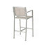 Tabourets 29,50 "avec cadre en aluminium antirouille argenté, ensemble de 2