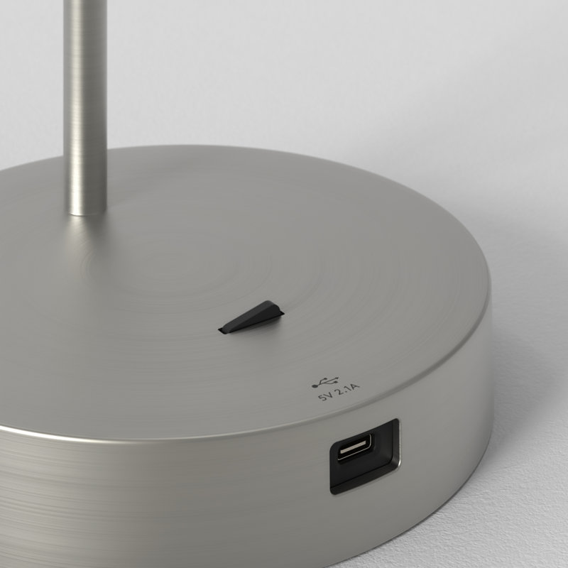 Enna Desk USB C, Matte Nickel