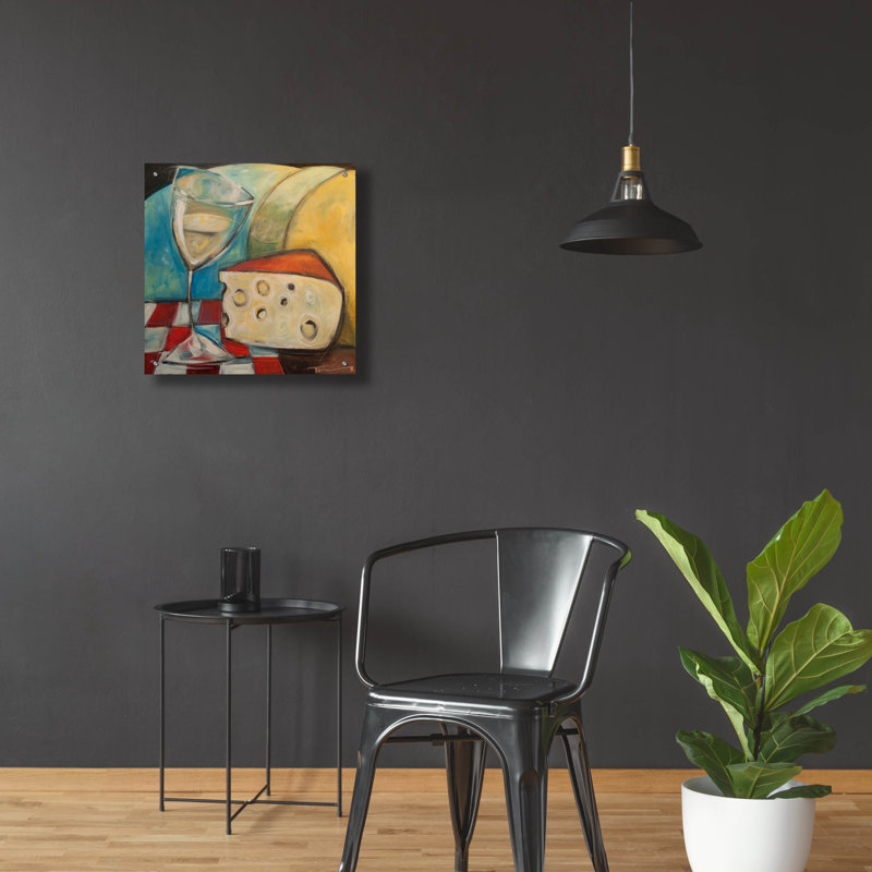 «Wine Wedge And Wheel» par Tim Nyberg, H 24 po x l 24 po x P 0,2 po