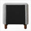 Table de chevet rembourrée Classic Grey Boucle Pieds en bois