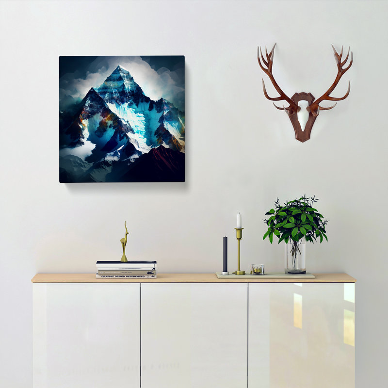 Mount Everest Abstract - No Frame Print, 35cm H x 35cm W x 3cm D