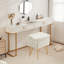 Tabouret de coiffeuse moderne avec 4 pieds en métal et espace de rangement Modestina-107231818