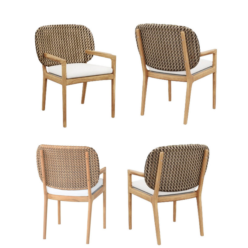 Fauteuil de salle à manger d'extérieur Akyee