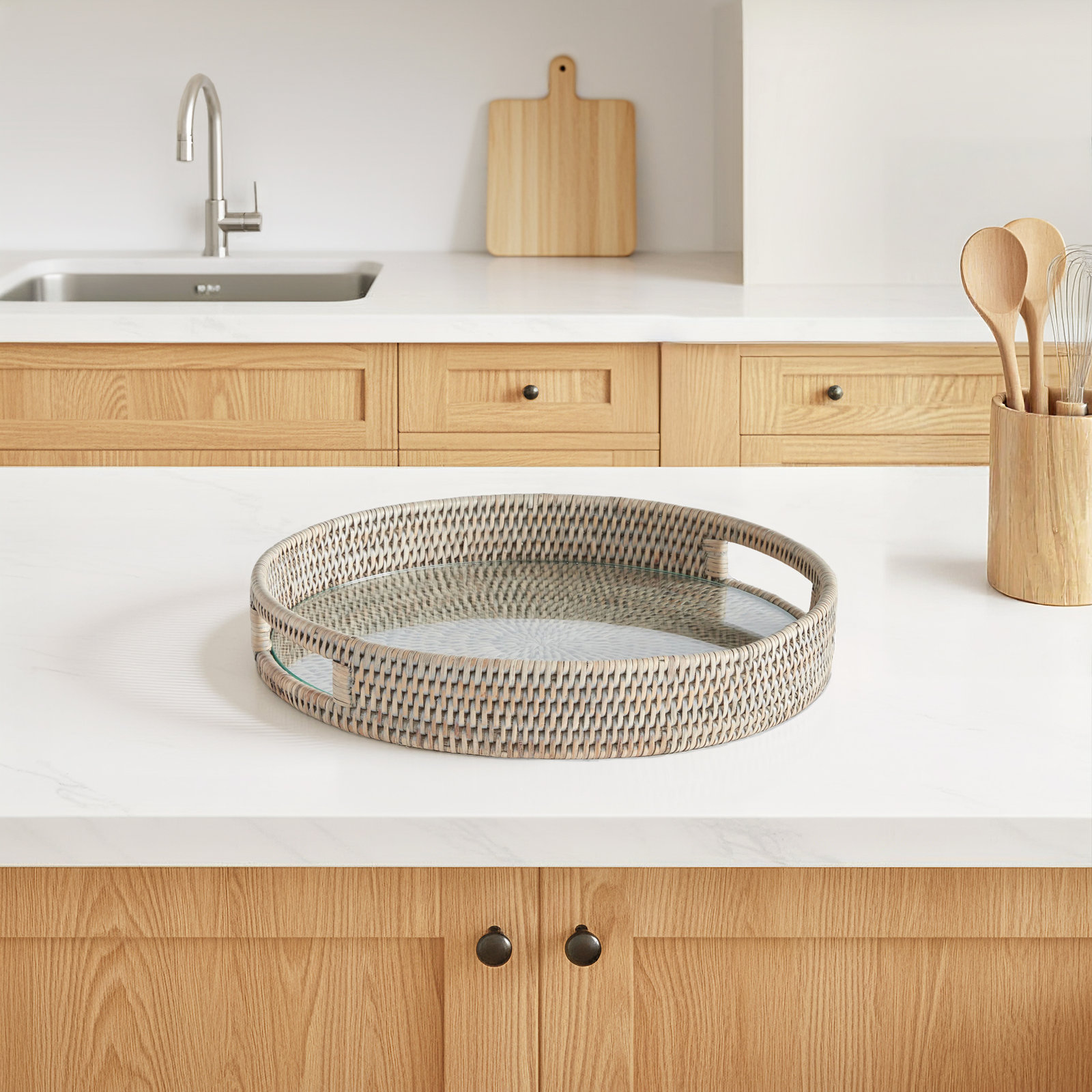Amaranta Rattan Decorative Tray