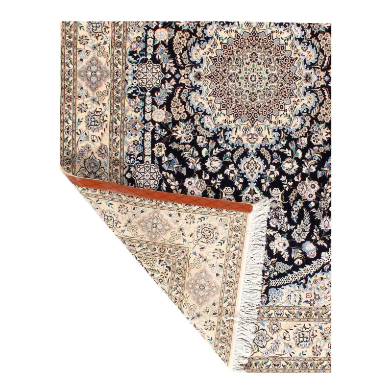 Oriental Area Rug in Navy Blue