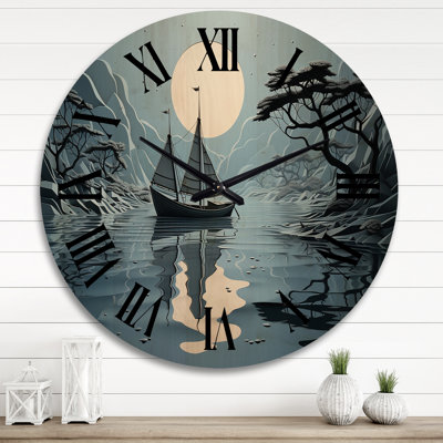 Runiya Solid Wood Wall Clock