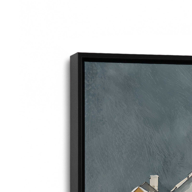 Coastal Cottage Line, Toile avec cadre, H 24,75 po x l 36,75 po, Noir satiné