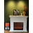 European-style retro living room solid wood electric simulated fireplace TV cabinet-982545670