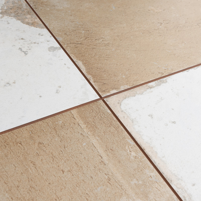 Kings 18" x 18" Ceramic Stone Look Wall & Floor Tile, Sand