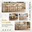 Ensemble de 4 tabourets de bar Mid-Century de hauteur comptoir en lin beige avec structure en bois à dossier bas, tabourets de bar de cuisine rembourrés pour le comptoir, élégants et confortables-1680037972-1680248015