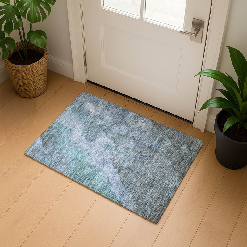Premium Machine Washable Pirtle AMF1983 Abstract Rug, Rectangle 1'8" x 2'6"