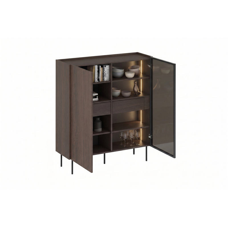 Glass 120 cm W Display Cabinet