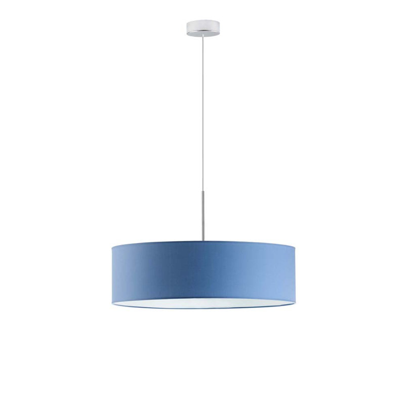 Aubrionna 4 - Light Drum Pendant, Blue, Chrome