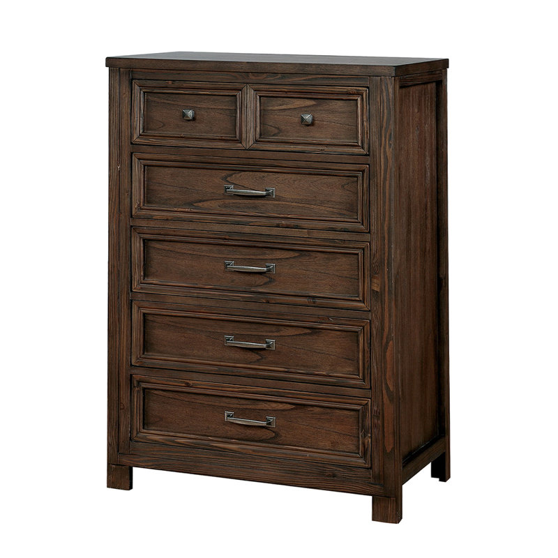 Commode 8 tiroirs Caitlyn, Chêne