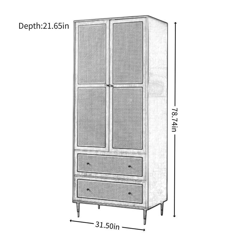 Armoire moderne et simple, Noyer