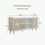 Modern tv stand with 2 sliding Doors and Open Storage shelf