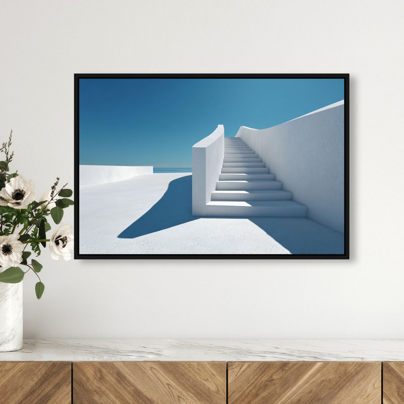 Concrete Skyline Print by Oliver Gal, 11"H x 16"W, Black Floater Frame