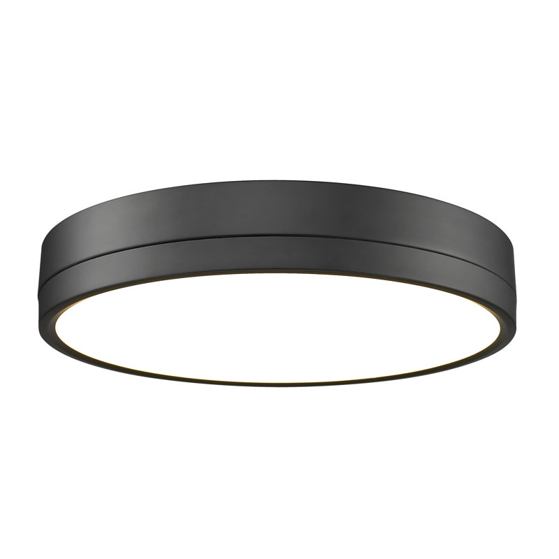 Brexleigh Acrylic LED Flush Mount, Matte Black