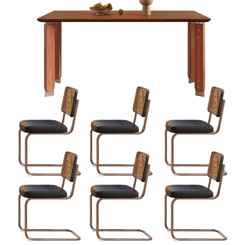 Table de salle à manger rétro et élégante, H 29,52 po x L 62,99 po x l 31,49 po