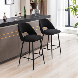 Kiyanni 26.8" Counter Stool Black set of 2