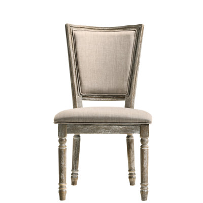 De 2 chaises d'appoint stables - revêtement beige, siège élégant à haut dossier et cadre gris, couleur bicolore