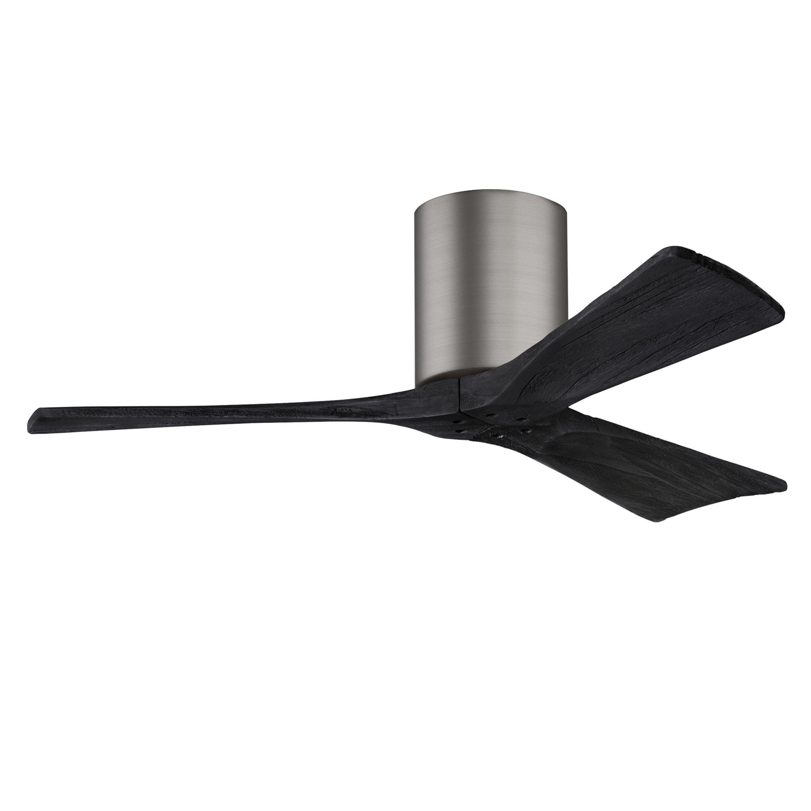 Olivier 3 Blade Ceiling Fan, Matte Black, Brushed Pewter, 42"