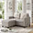 Kentrell 54"W Upholstered Loveseat with Ottoman-1159309552