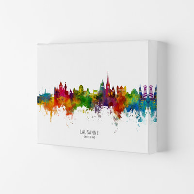 Lausanne Switzerland Skyline by Michael Tompsett - 1 Piece Wall Art