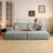 Boneless 74.8" Modern Sofa Bed With Dual Sleeper, Lounger For Moviebonus Room,No Assembly Required-1544029025