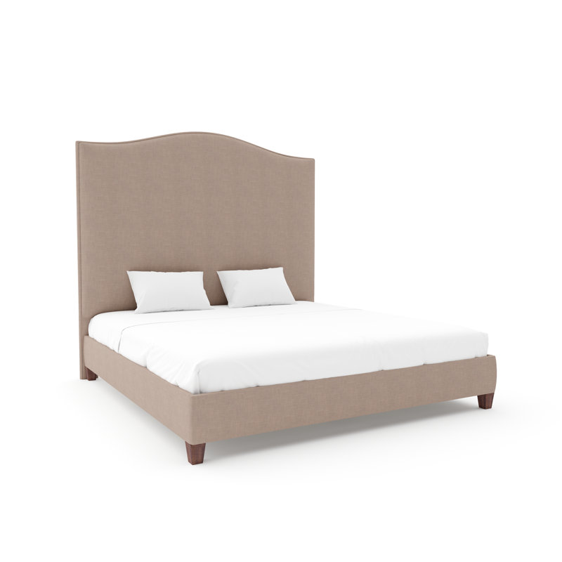 Guilford Bed With 9" Rails, Full, Espresso, Maestro Ultra Performance Burlap