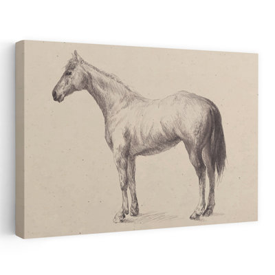 Reproduction d'art mural cheval debout