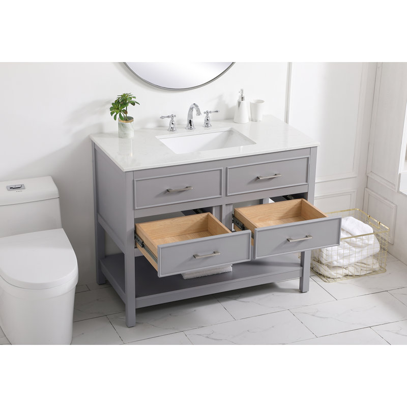 Ensemble de meuble-lavabo simple 42 po Sinclaire, Gris