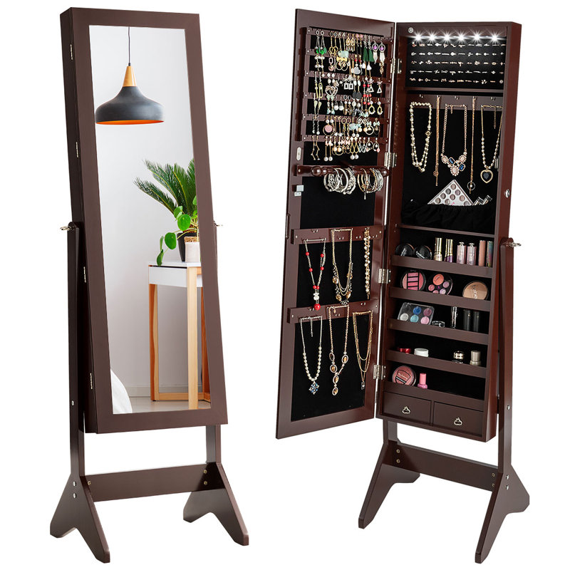 Armoire à bijoux avec miroir, Café