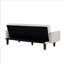 Canapé-lit 2 places convertible en cuir synthétique moderne avec structure en bois massif et pieds en bois amovibles pour le salon et la chambre à coucher