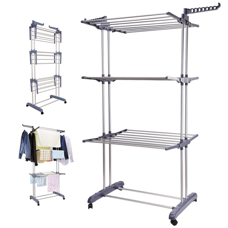 Foldable Gullwing Drying Rack, Grey