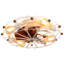 Ventilateur de plafond à profil bas avec lumière et télécommande, ventilateur de plafond à DEL à intensité variable, 6 vitesses, pales réversibles, 20 po