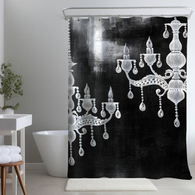 Shower Curtain SL4 – Polyester Shower Curtain, Dye Sublimation Print, 71" W × 74" L