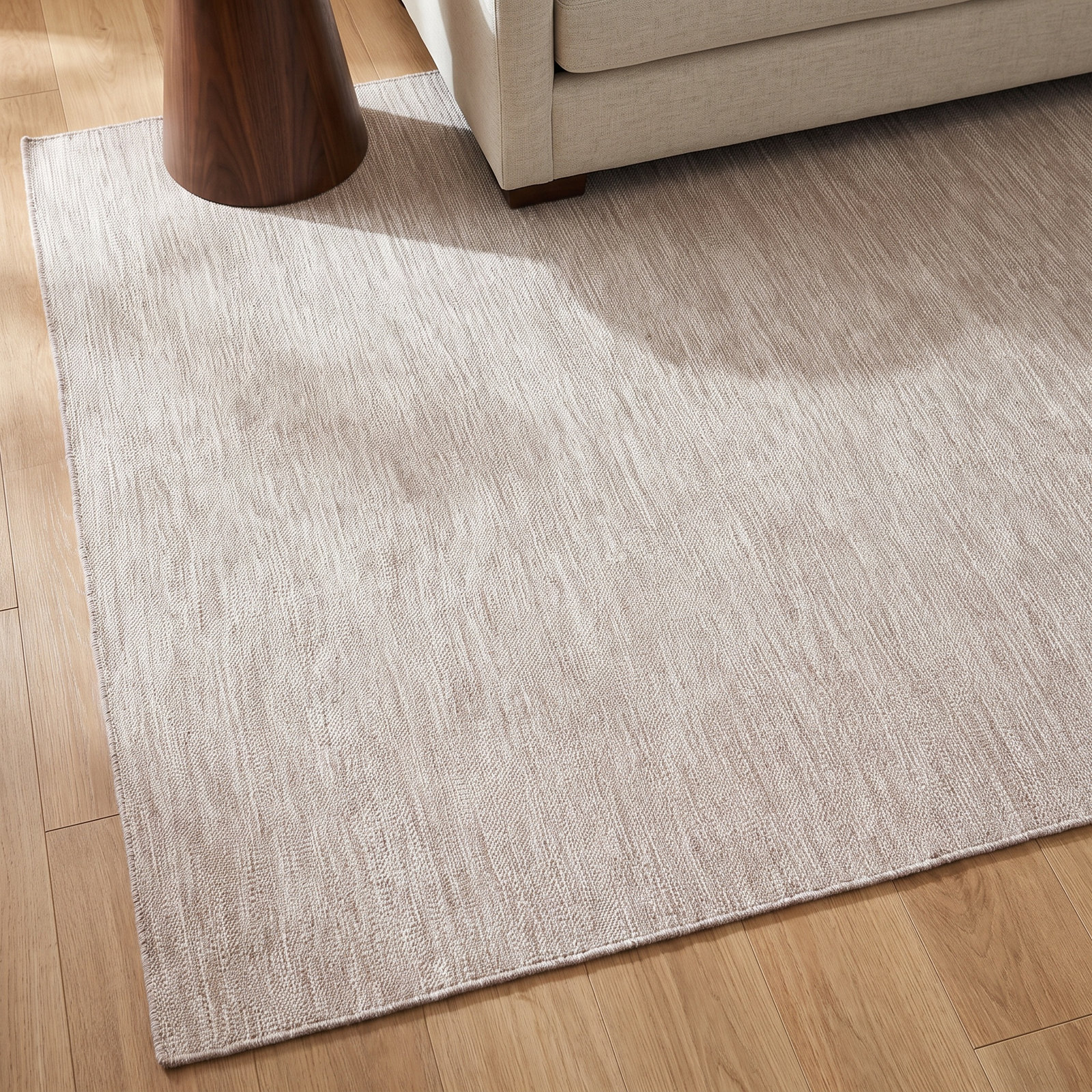 Burkett Ivory Flatweave Outdoor Rug, Rectangle 4' x 6'